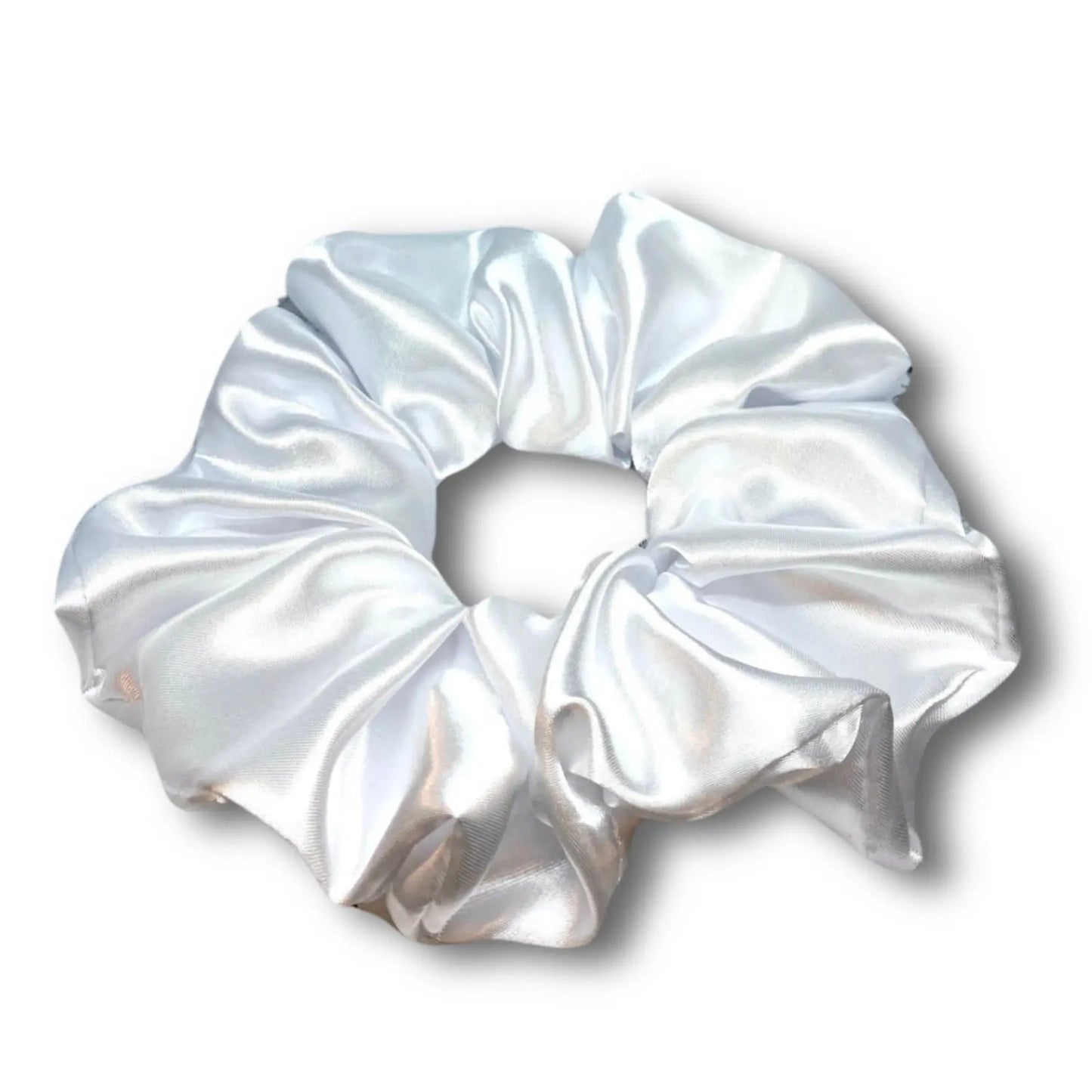 White Silk Scrunchie